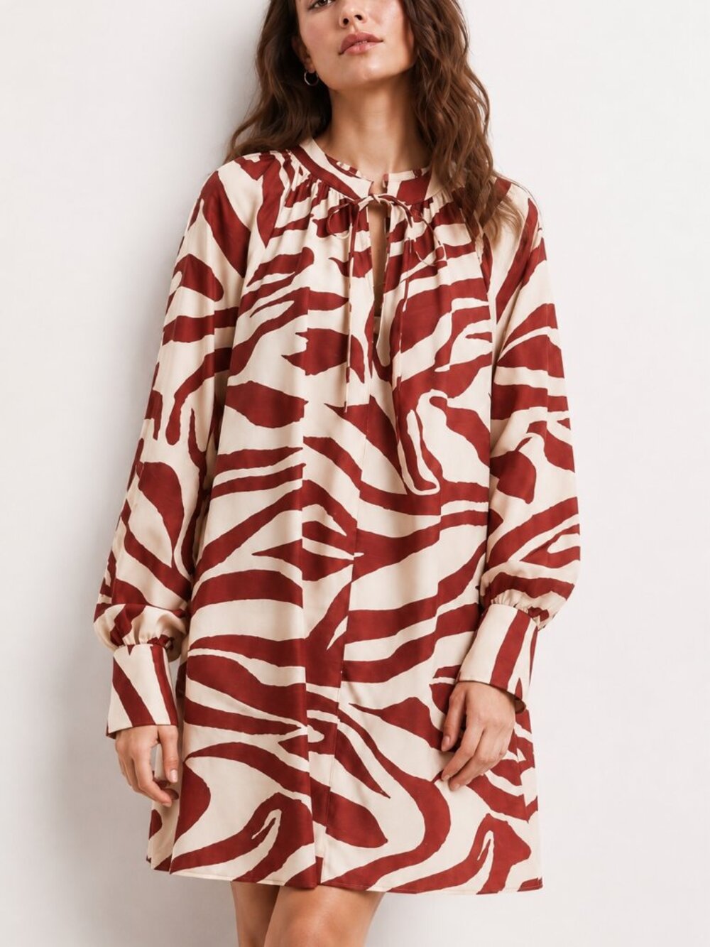 Oversized Tie-detail Dress